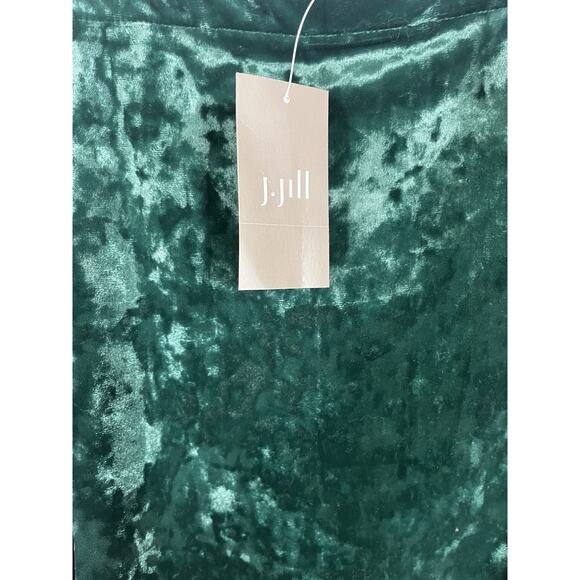 J. Jill Velvet Tank Top Emerald Green Square Neck Size Small Forest Goth New - Picture 6 of 9